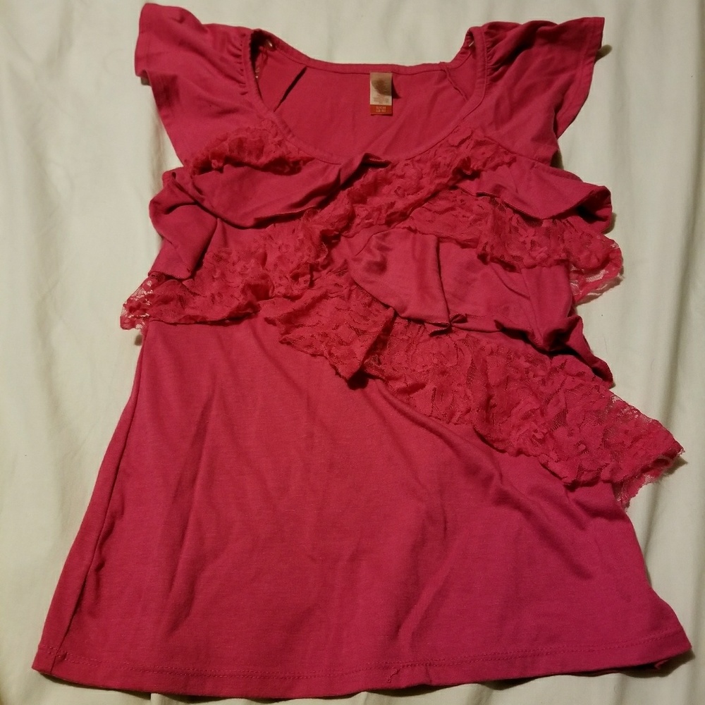 NWOT Pink Lace Top